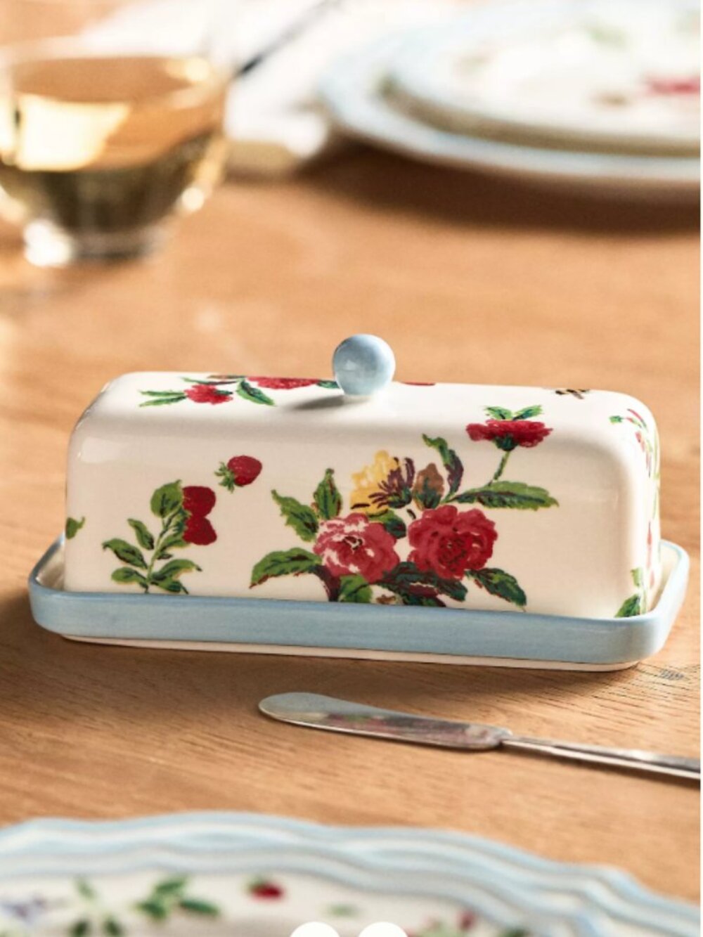 ANTHROPOLOGIE Camille Stoneware Butter Dish - NWT
